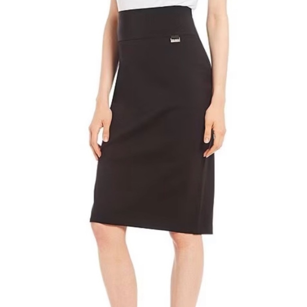 Calvin Klein | NWT Black Modern Below Knee Contoured Stretch Pencil Skirt XS